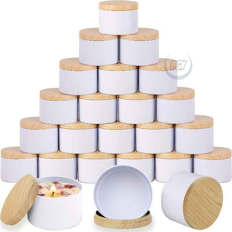 Tarro de vela de Metal blanco, - Candle Making Jars With Lids reseña y precio