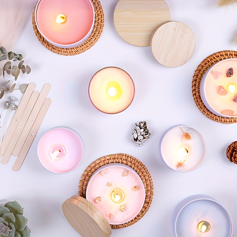 Tarro de vela de Metal blanco, - Candle Making Jars With Lids reseña y precio