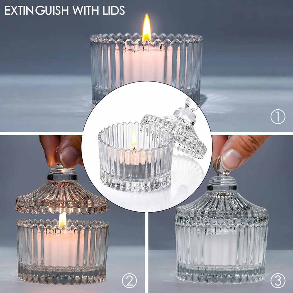 Portavelas votivas con tapas,  - Candle Making Jars With Lids reseña y precio